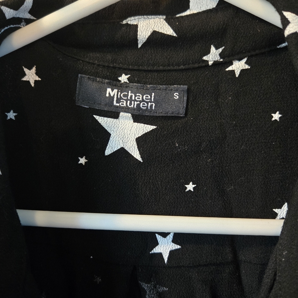 Michael Lauren Stars Button-down dress/tunic - Picture 6 of 13